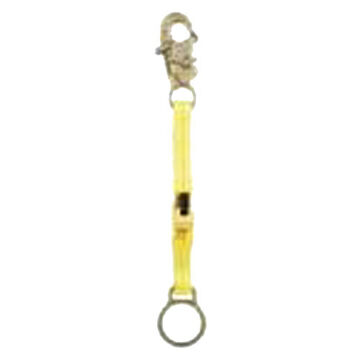 D-Ring Extension, Polyester, Yellow, 1.5 ft, 310 lb