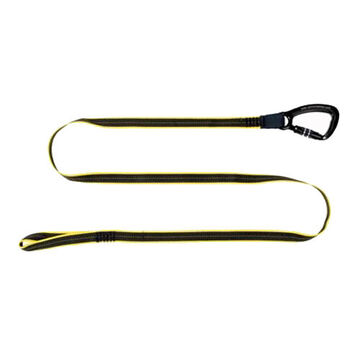 Heavy Duty Lanyard, Yellow, 72 in, Locking Carabiner