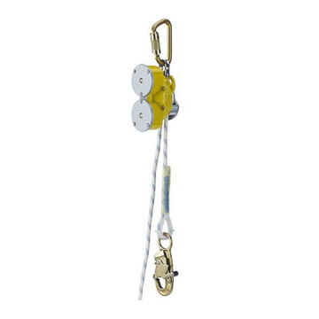 Descent Device, Evacuation/escape Rescue 100 Ft Length, Aluminum Housing, Yellow Color, 13.85 Lb Weight