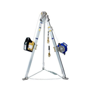 Tripod, Black, Blue, Silver Aluminum, 350 lb