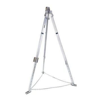 Tripod, Black, Blue, Silver Aluminum, 350 lb