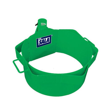 Manhole Collar Davit Base, 21.5 in Diameter, Aluminum, Green Color, Manhole Mount