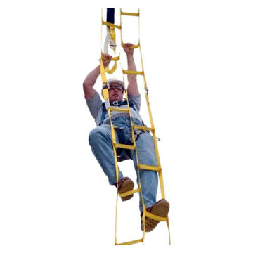 Rescue Ladder, 1-3/4 in dia Cable, 8 ft, 310 lb