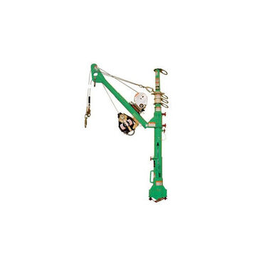 Confined Space Davit Arm, 34 in Off-set, 71 in Extension ht, 31.24 in, Powder Coated, Zinc Plated, Aluminum