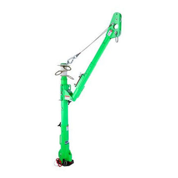 Confined Space Davit Arm, 34 in Off-set, 71 in Extension ht, 31.24 in, Powder Coated, Zinc Plated, Aluminum