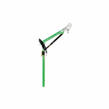 Mât à bossoir réglable en une pièce pour espace confiné, aluminium, vert, argent, 261.82 cm