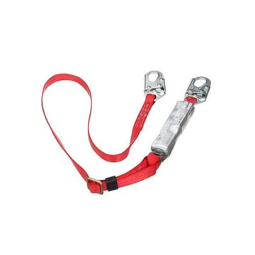 Lanyard Shock Absorbing, 6 Ft, Snap Hook, Polyester Web