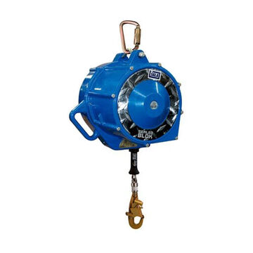 Self-Retracting Lifeline, Aluminum and Stainless Steel, Galvanized Cable, 175 ft, 75 to 310 lb