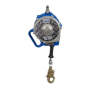 Self-Retracting Lifeline, Aluminum and Stainless Steel, Galvanized Cable, 7.6 in x 30 ft, 420 lb