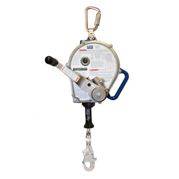 Self-Retracting Lifeline, Aluminum and Stainless Steel, 10.4 in x 30 ft, 420 lb