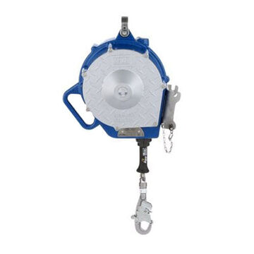 Self-Retracting Lifeline, Aluminum and Stainless Steel, Stainless Steel Cable, 9.9 in x 85 ft, 75 to 310 lb, For General Industrial
