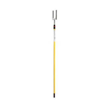 Rescue Pole, 8 to 16 ft, Silver, Yellow, Fiberglass and Aluminum