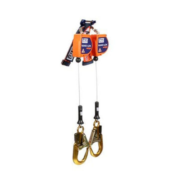 Lifeline Self-retracting, Orange, 3/16 In X 8 Ft, 310 Lb, 2 Leg