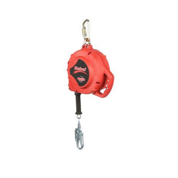 Self-Retracting Lifeline, Galvanized Steel Cable, Red, 3/16 in x 50 ft, 420 lb, 3