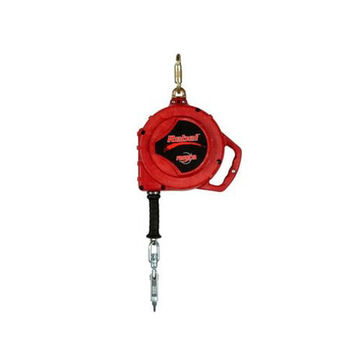 Self-Retracting Lifeline, Galvanized Steel Cable, Red, 3/16 in x 50 ft, 420 lb, 3