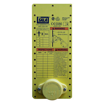 Safety Inspection Plate, Yellow