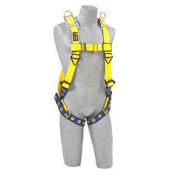 Confined Entry/RetrievalSafety Harness, 2X-Large, Stainless Steel Grommet Leg Buckle, Zinc Plated Steel Chest Buckle, Zinc Plated Steel/Aluminum/Stainless Steel Torso BuckleYellow, 420 lb