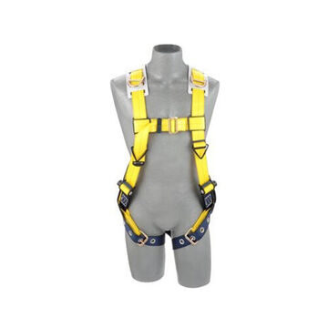 Confined Entry/RetrievalSafety Harness, X-Large, Stainless Steel Grommet Leg Buckle, Zinc Plated Steel Chest Buckle, Zinc Plated Steel/Aluminum/Stainless Steel Torso BuckleYellow, 420 lb