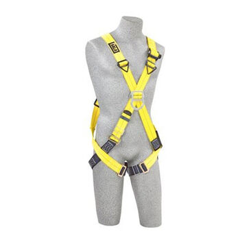 ClimbingSafety Harness, X-Large, Stainless Steel Grommet Leg Buckle, Zinc Plated Steel Chest Buckle, Zinc Plated Steel/Aluminum/Stainless Steel Torso Buckle, 420 lb, For Construction