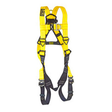 ClimbingSafety Harness, Small, Aluminum Leg Buckle/Chest Buckle, Zinc Plated Steel/Aluminum/Stainless Steel Torso Buckle, 420 lb