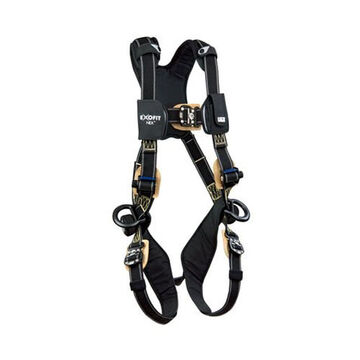 Comfort Arc Flash, PositioningSafety Harness, Medium, Zinc Plated Steel/Aluminum/Stainless Steel Leg Buckle, Chest Buckle, Torso Buckle, 420 lb