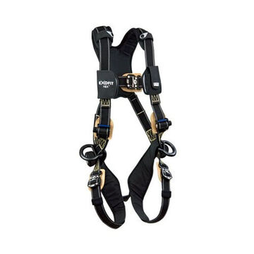 Arc Flash, PositioningSafety Harness, Large, Zinc Plated Steel/Aluminum/Stainless Steel Leg Buckle, Chest Buckle, Torso Buckle, 420 lb