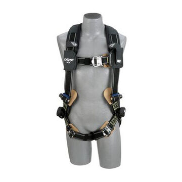 Arc FlashSafety Harness, Small, Zinc Plated Steel/Aluminum/Stainless Steel Leg Buckle, Chest Buckle, Torso Buckle, 420 lb