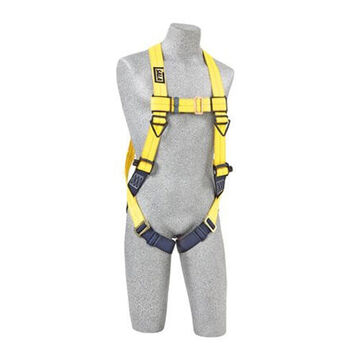 Multi-PurposeSafety Harness, Universal, Zinc Plated Steel Leg Buckle/Chest Buckle, Zinc Plated Steel/Aluminum/Stainless Steel Torso BuckleYellow, 420 lb