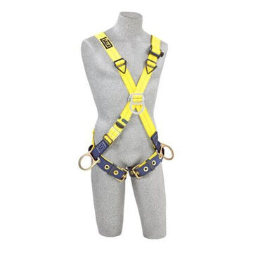 Positioning/ClimbingSafety Harness, Universal, Stainless Steel Grommet Leg Buckle, Zinc Plated Steel Chest Buckle, Zinc Plated Steel/Aluminum/Stainless Steel Torso Buckle, 420 lb