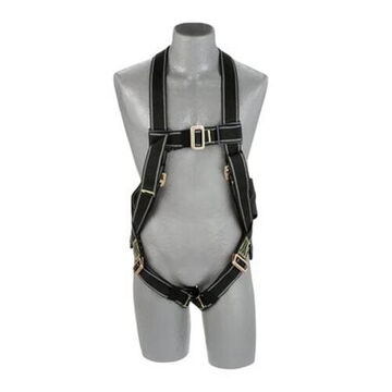 WeldersSafety Harness, 2X-Large, Zinc Plated Steel Leg Buckle/Chest Buckle/Torso Buckle, 310 lb