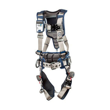 Safety Harness, Positioning X-large, Aluminum D-ring Blue, Gray, 420 Lb
