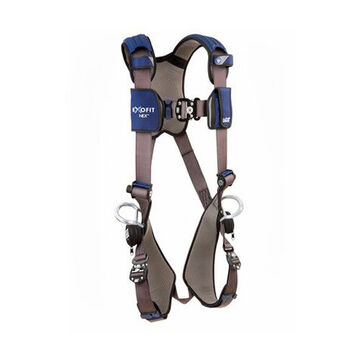 PositioningSafety Harness, Large, Aluminum D-Ring, Zinc Plated Steel BuckleGray, 420 lb