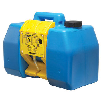 Portable Eyewash Station, 9 gal Capacity, Polyethylene, 11.0313 in x 15.5625 in x 21.2656 in, Blue Color
