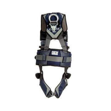 PositioningSafety Harness, Large, Aluminum Alloy/Zinc Plated Steel Chest Buckle, Torso Buckle and Leg Buckle, Aluminum Alloy D-ring, Gray, 420 lb