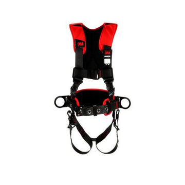 Safety Harness Full Body And Positioning, Small, Zinc Plated Steel D-ring, Black, 420 Lb