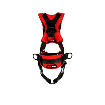 Safety Harness Full Body And Positioning, Small, Zinc Plated Steel D-ring, Black, 420 Lb