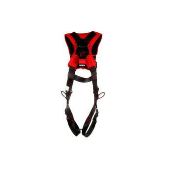 Full Body and PositioningSafety Harness, X-Large, Zinc Plated Steel D-ring, Chest Buckle, Torso Buckle and Leg BuckleBlack, 420 lb, For Painting