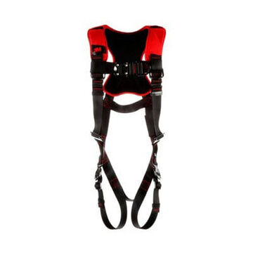 Full Body, ClimbingSafety Harness, Small, Zinc Plated Steel D-ring, Chest Buckle, Torso Buckle and Leg BuckleBlack, 420 lb, For Assembly