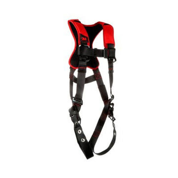 Safety Harness Full Body And Positioning, Small, Zinc Plated Steel D-ring, Black, 420 Lb, For Assembly