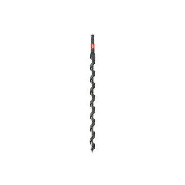Bit Lineman's Impact Auger, Carbon Steel Material, Ptfe Coated Finish, Right-hand Cut, 15/16 In Hex Shank, 15 In Flute Lg, 1 Wide Flute, 18 In Lg