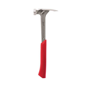Framing Hammer, Milled Face Type, Head Weight: 17 oz, Forged Steel, 16.125 in OAL, I-Beam Handle
