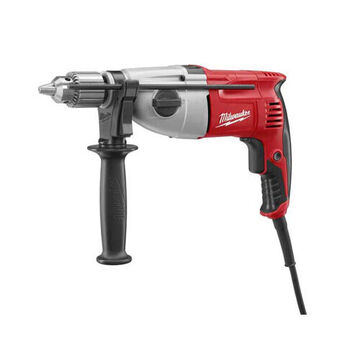 Dual Torque Electric Hammer Drill, Metal, 20000 to 40000 bpm, 1/2 in Keyed Chuck, Trigger Lock Switch