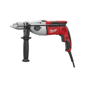 Electric Hammer Drill, Metal/Nylon, 24000 to 56000 bpm, 1/2 in Keyed Chuck, 9 A