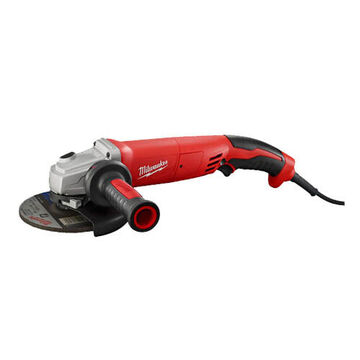 Heavy-Duty Electric Angle Grinder, Metal/Polycarbonate, 120 VAC, 13 A, Trigger Switch Control, 15-1/2 in lg, 9000 rpm Speed, 5 in Wheel dia
