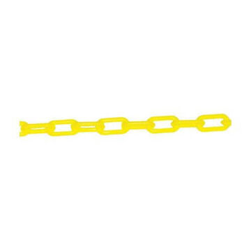Safety Chain, 1.5 In X 500 Ft, Hdpe, Gloss, Yellow Finish