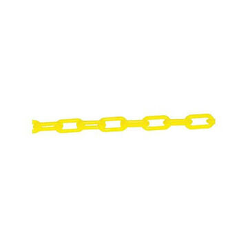 Safety Chain, 1.5 In X 300 Ft, Hdpe, Gloss, Yellow Finish