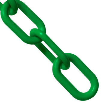 Safety Chain, 1.5 In X 100 Ft, Hdpe, Green Finish