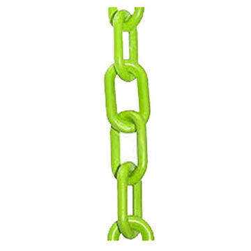 Safety Chain, 2 in x 100 ft, HDPE, Green, Gloss Finish