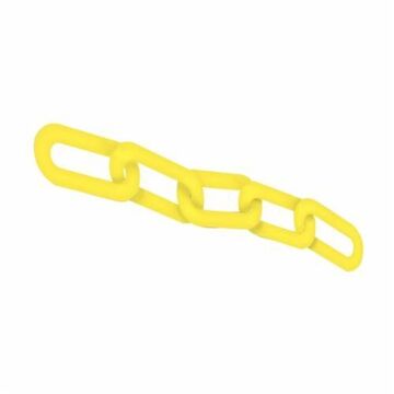 Chaîne standard, 2 pouce x 100 pieds, polyéthylène, fini jaune