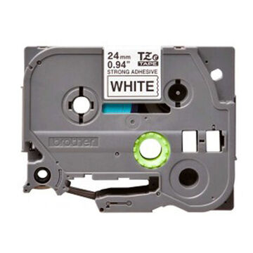 Laminated Strong Adhesive Label Cassette, 24 mm x 8 m x 160 um, Polyethylene, Black Legend, White Background